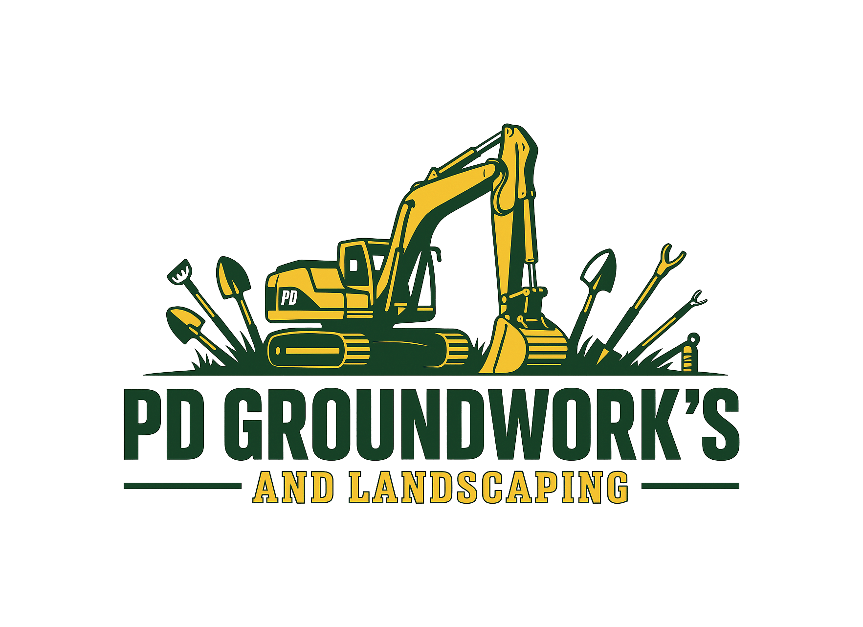 pd groundworks and landscaping logo upscaled transparent margin 20pct (2)